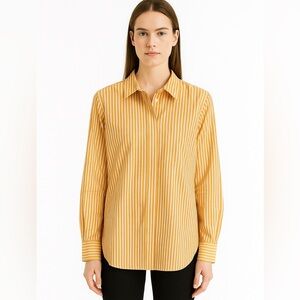 COS Pumpkin and White Striped Shirt Size 6